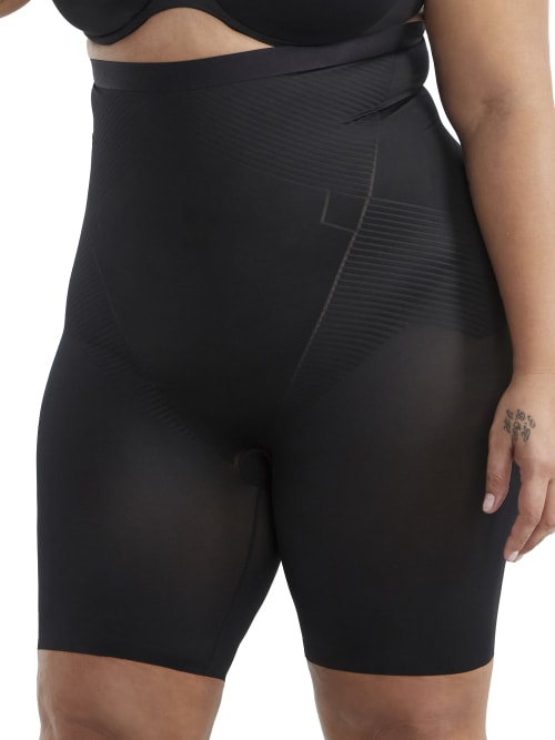 Shop Spanx Thinstincts 2.0 Firm Control High-waist Thigh Shaper In Very Black