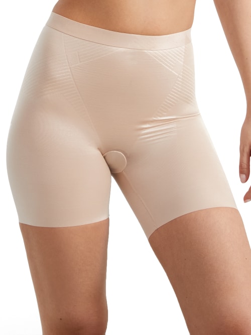 Shop Spanx Thinstincts 2.0 Firm-control Girl Short In Champagne Beige