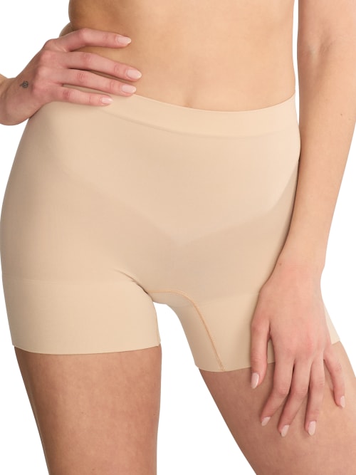 Shop Spanx Everyday Seamless Shorty In Soft Nude