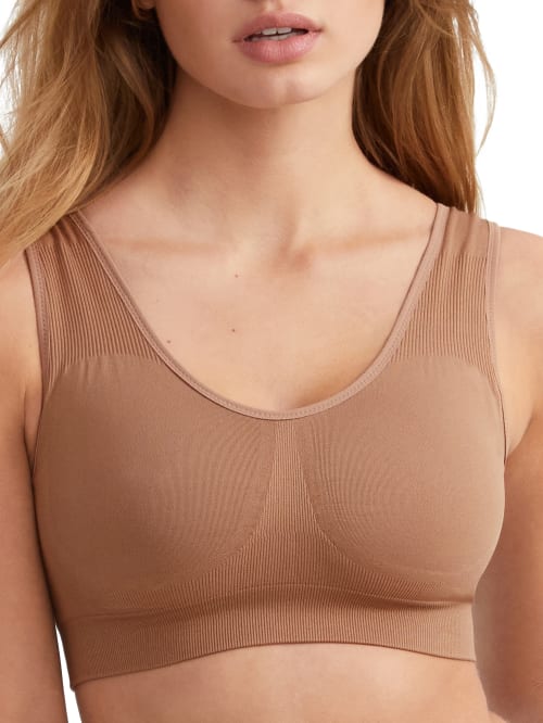 Spanx Breast Of Both Worlds Reversible Wire-free Bra In Cafe Au Lait,brown