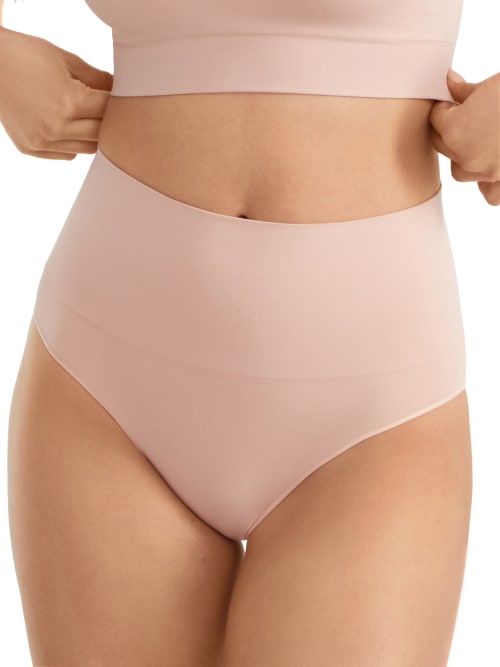 Spanx Ecocare High-waist Firm Control Brief In Vintage Rose