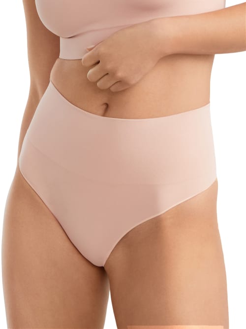 Spanx Ecocare Firm Control Thong In Vintage Rose