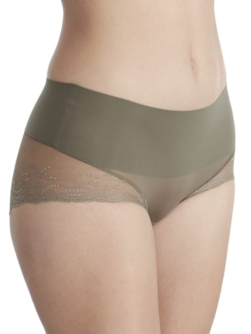 Spanx Undie-tectable Lace Hipster In Dusty Olive