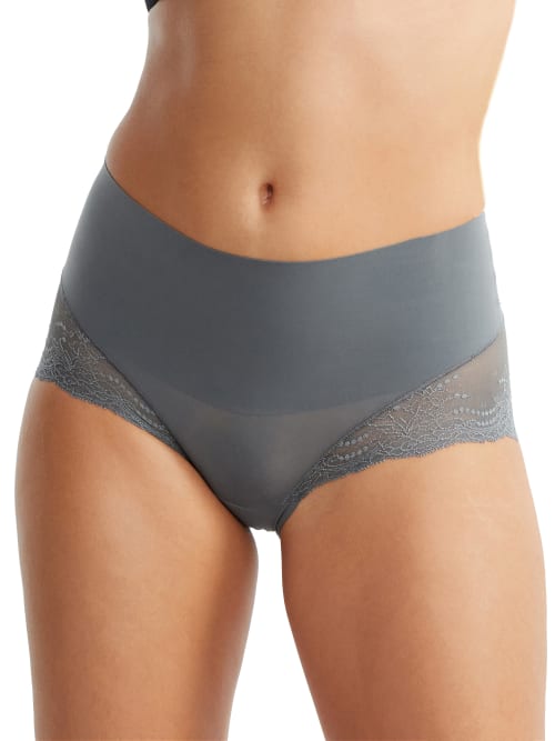 Spanx Undie-tectable Lace Hipster In Hazy Grey