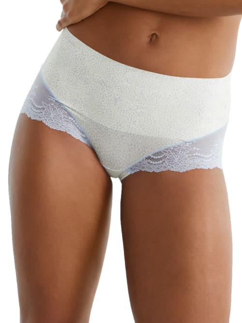 Spanx Undie-tectable Lace Hipster In Rain Dot Aloe Mist