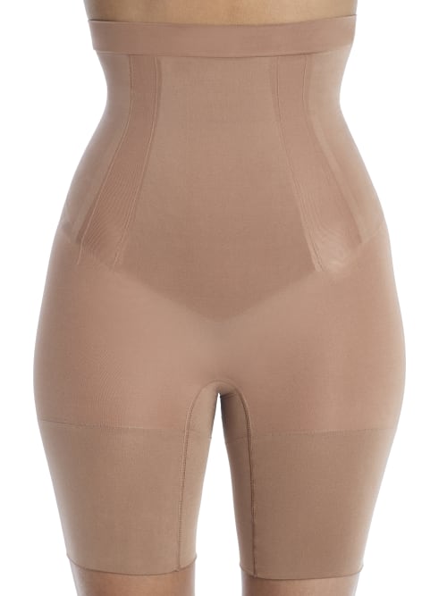 Shop Spanx Oncore Firm Control High-waist Thigh Shaper In Cafe Au Lait