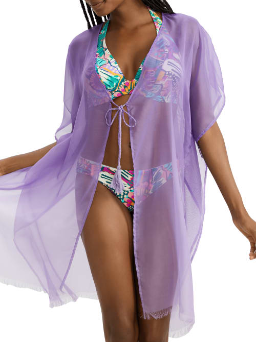 Shop Sunsets Maldives Tunic Cover-up In Passion Flower