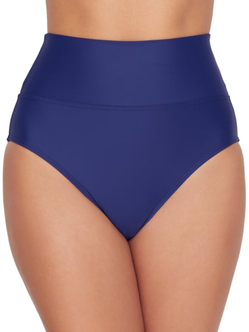 Shop Sunsets Fold-over High-waist Bikini Bottom In Indigo