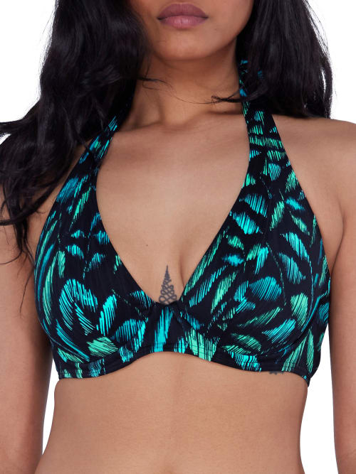 Printed Muse Halter Bikini Top