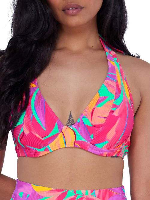 Printed Muse Halter Bikini Top