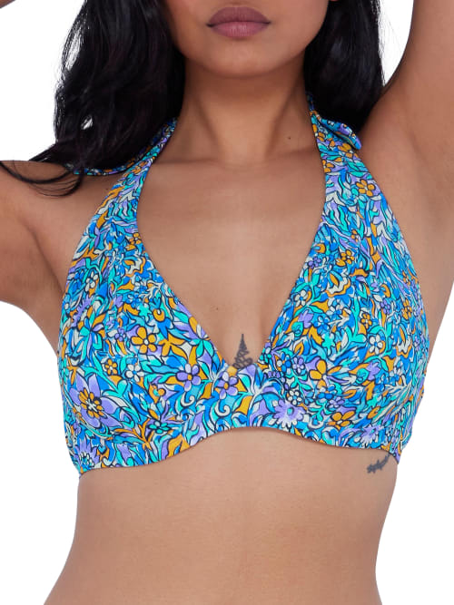 Printed Muse Halter Bikini Top