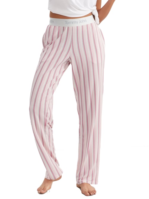 Tommy John Second Skin Modal Knit Lounge Pants In Foxglove Stripe