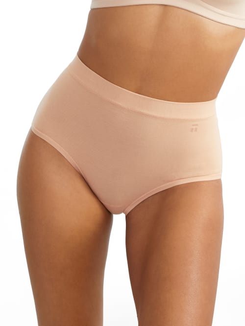 Shop Tommy John Cool Cotton Smoothing High-waist Brief In Maple Sugar
