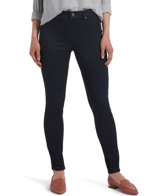 High-Waist Denim Leggings