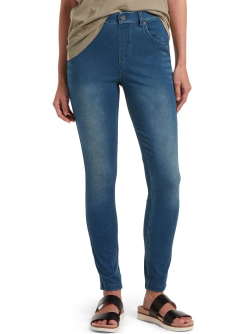 High-Waist Denim Leggings