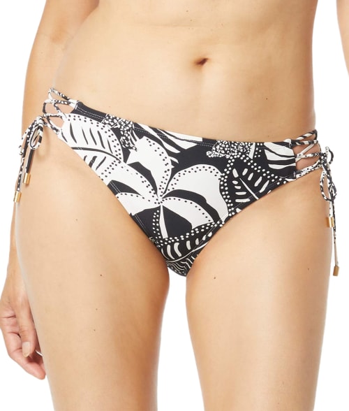 Coco Reef Midnight Jungle Engage Bikini Bottom In Castaway Black