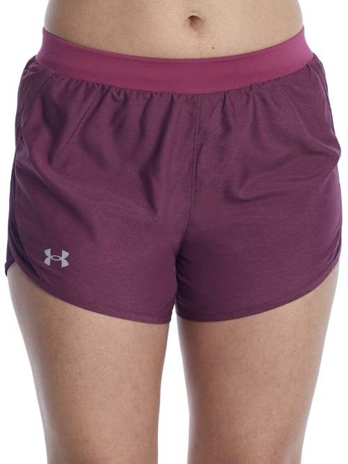 Under Armour Fly By 2.0 Shorts In Pink Quartz Heather