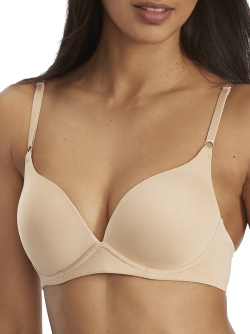 Shop Vanity Fair Ego Boost Wire-free Push-up Bra In Damask Neutral
