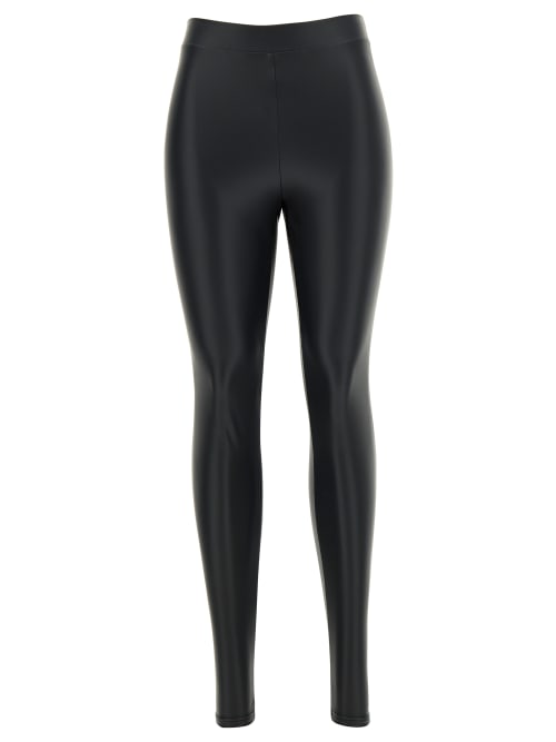 Oroblu Faux Leather Leggings In Black