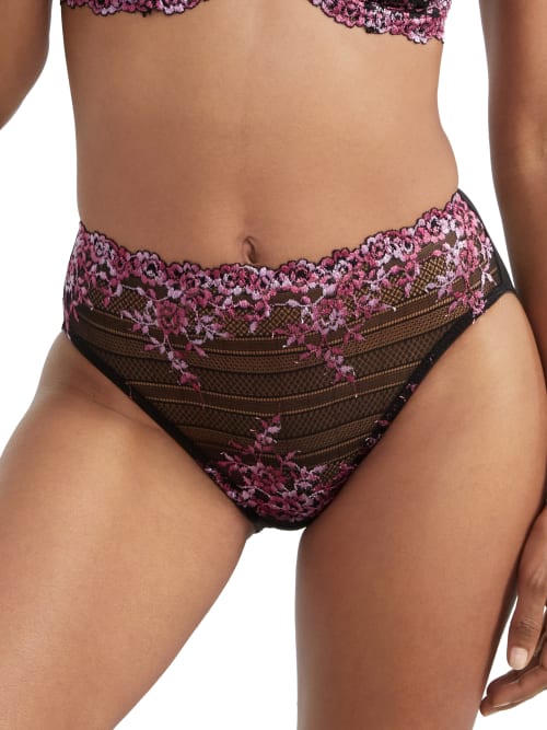 Wacoal Embrace Lace Bikini Briefs In Blackberry Multi
