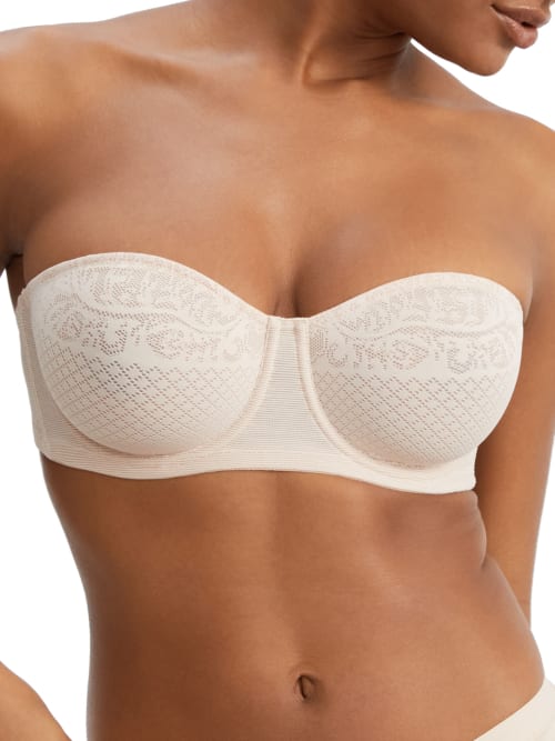 Wacoal Visual Effects Strapless Underwire Minimizer Bra In Sand