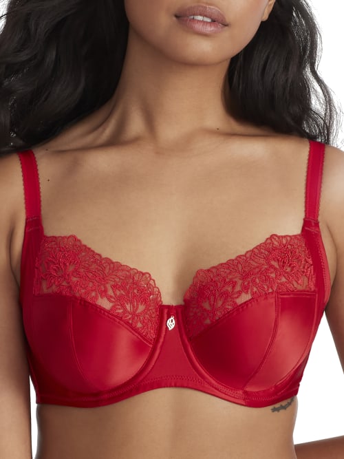 Shop Wacoal Side Note Satin Side Support Bra In Barbados Cherry