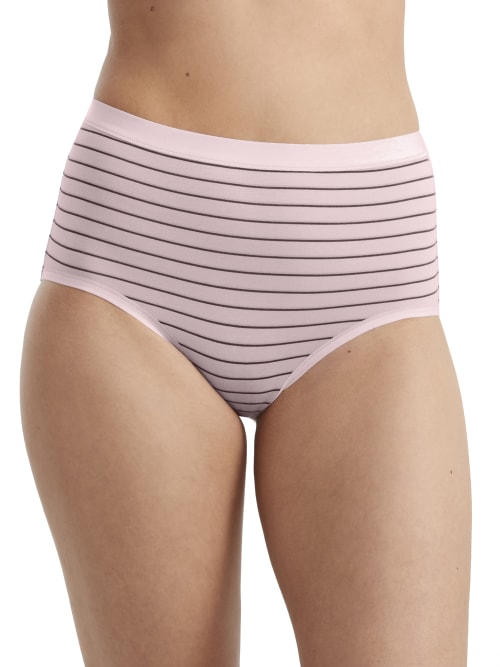 Wacoal Understated Cotton Full Brief In Orchid Petal Stripe
