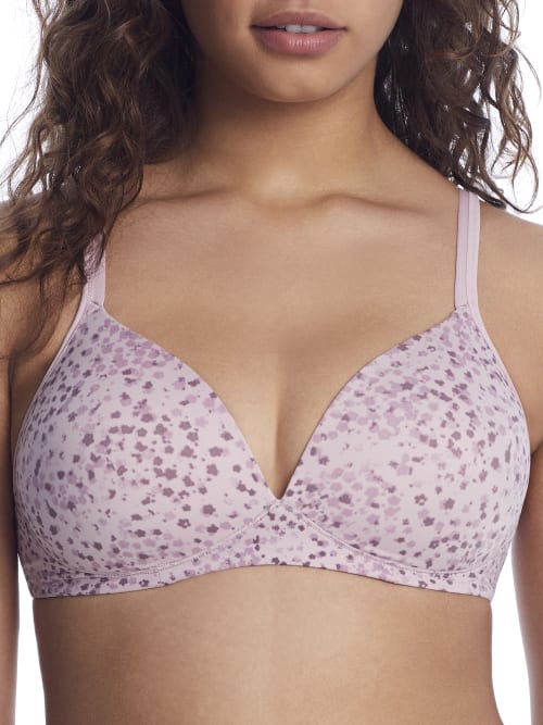 Warner's Elements Of Bliss Lift Wire-free Bra In Rose Ditsy Clusters