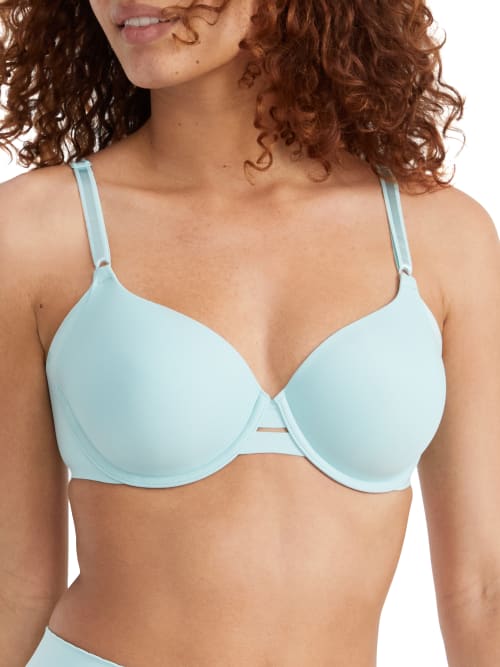 Warner's No Side Effects Underwire Bra In Canal Blue