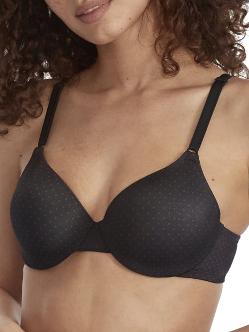 Warner's This Is Not A Bra T-shirt Bra In Black,pomegranate