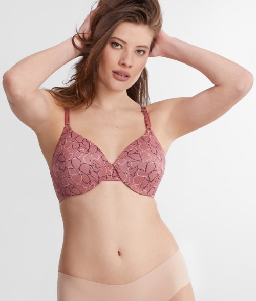 Warner's This Is Not A Bra T-shirt Bra In Chalk Floral,deco