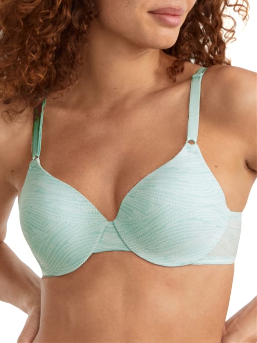 Warner's This Is Not A Bra T-shirt Bra In Canal Blue Wavy
