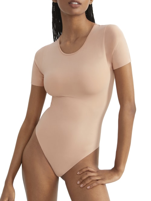 Wolford Seamless T-shirt Bodysuit In Nude