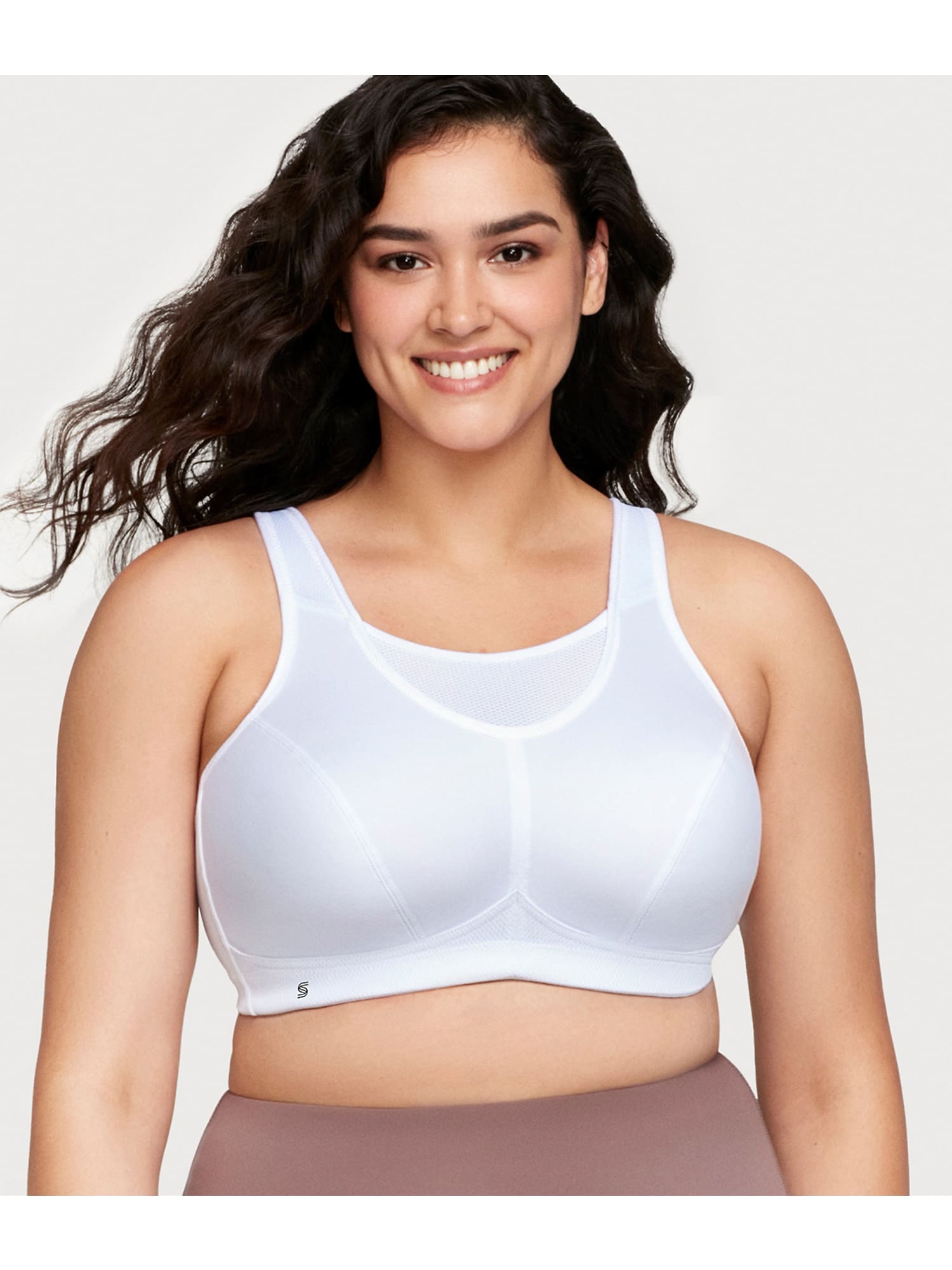 Glamorise Women's Full Figure No-bounce Cami Wirefree Sports Bra 1066 White  44dd for sale online