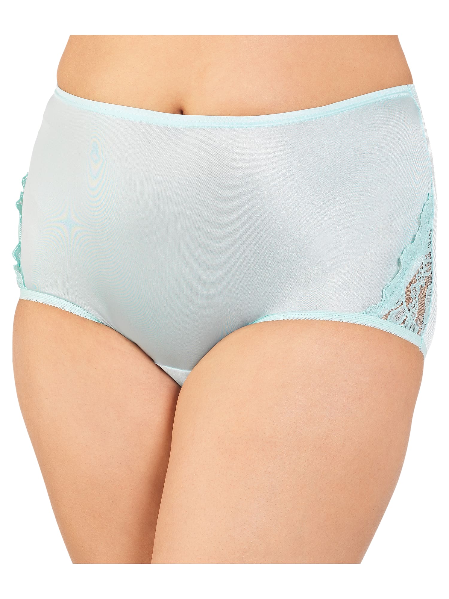 Vanity Fair Brief 7 L Perfectly Yours Nylon Nouveau Lace 13001 Panty Blue  Yellow for sale online