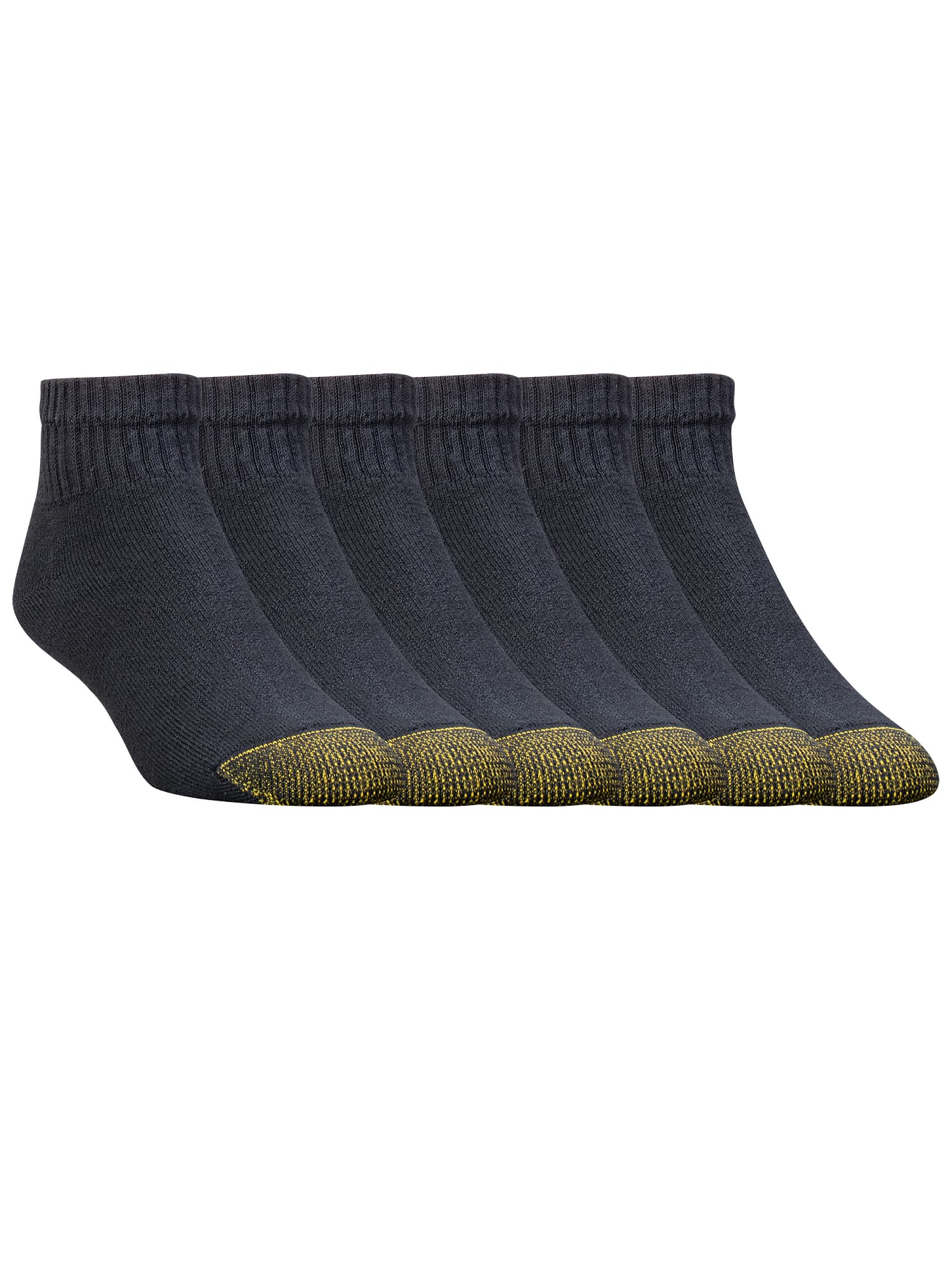 Gold Toe Men's Cotton Crew Socks 6-Pack – Black, Size 13-15 (Fits Shoe Size 12-16), Brand New With Tags 7 thumbnail image