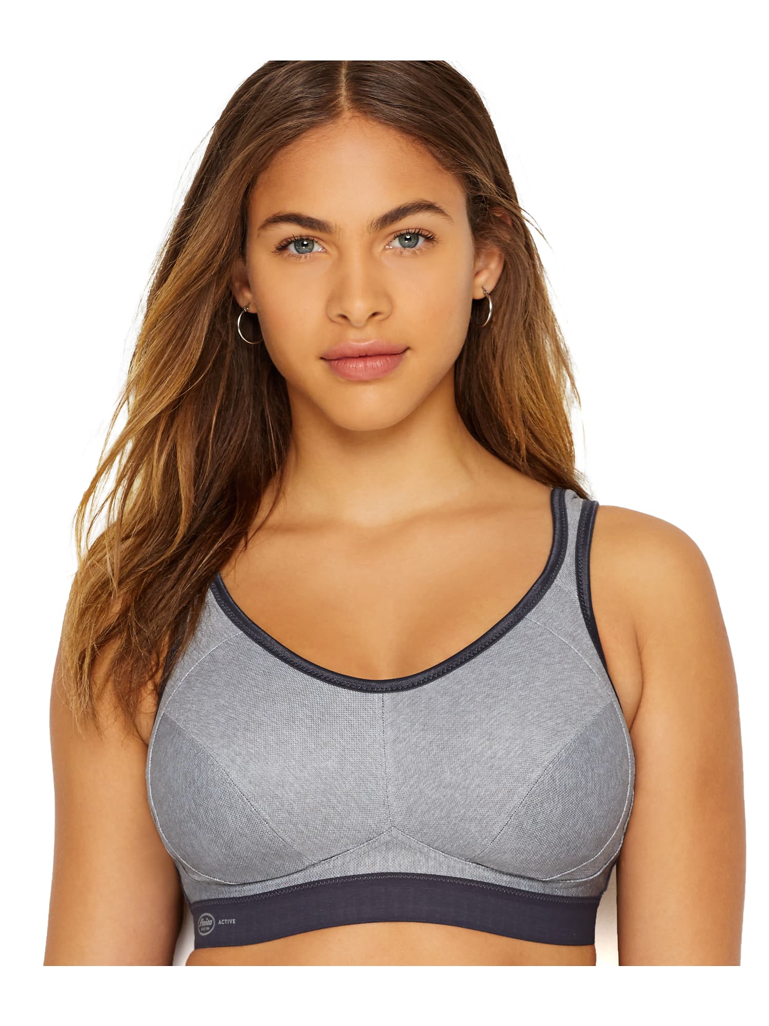 Active Maximum Support Wire Free Sports Bra Heather Grey 40F by Anita