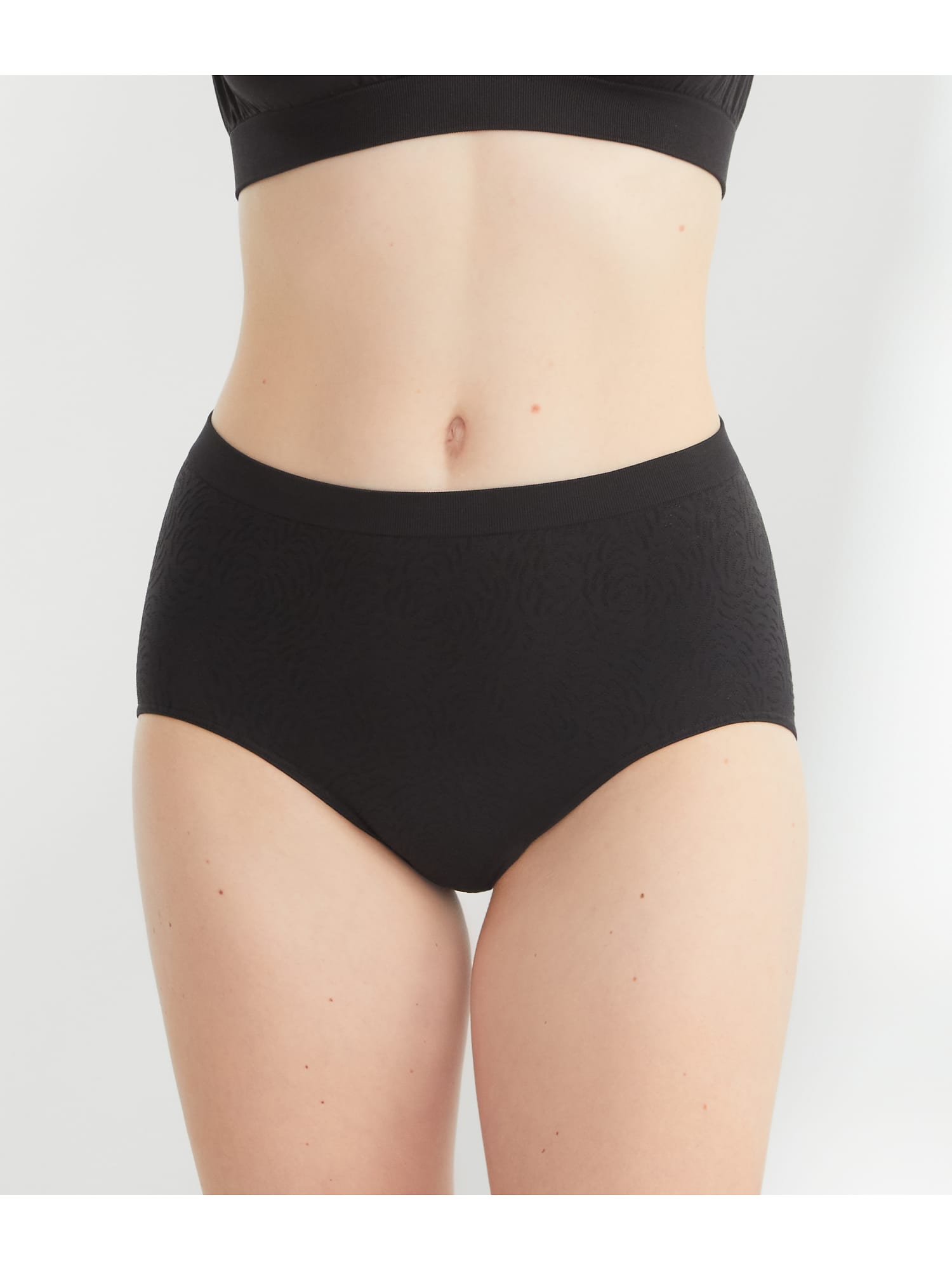 Bali Comfort Revolution Microfiber Brief Underwear 803J - Black