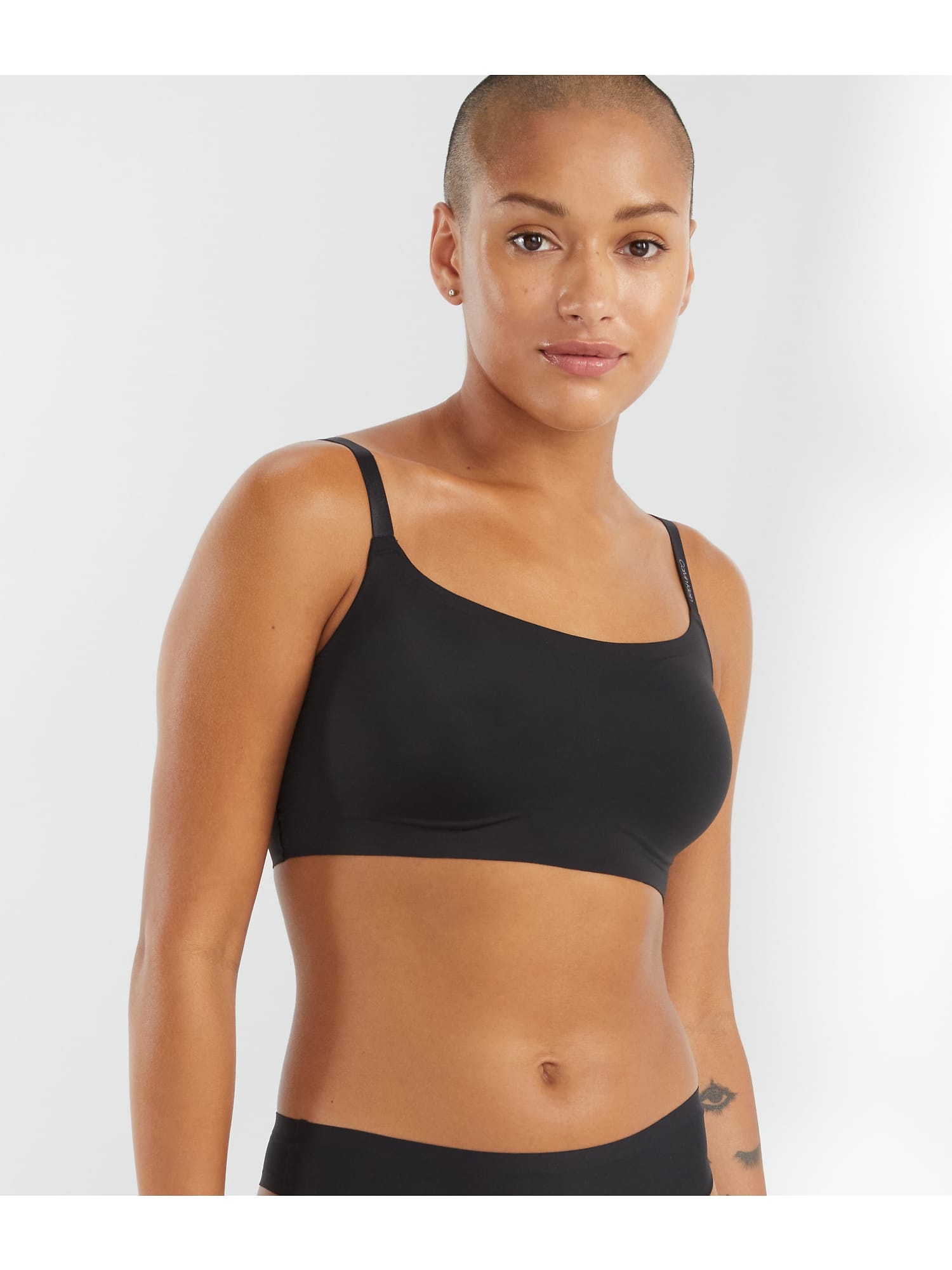 Calvin Klein Invisibles Comfort Lightly Lined Retro Bralette Black Qf4783  XL for sale online