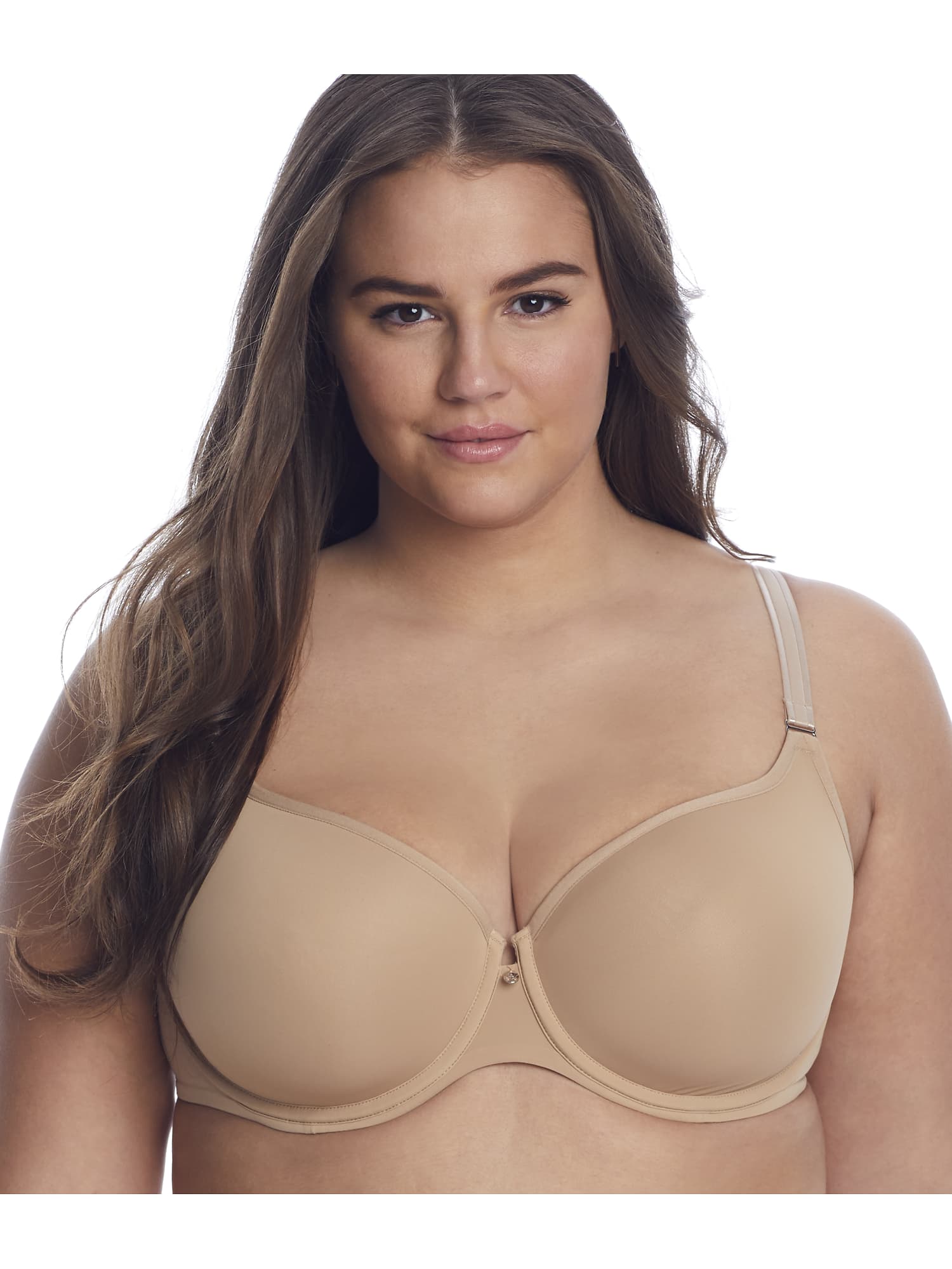 Curvy Couture 1274 Tulip Sheer Smooth T-shirt Push up Bra 44 H Bombshell  Nude 44h for sale online