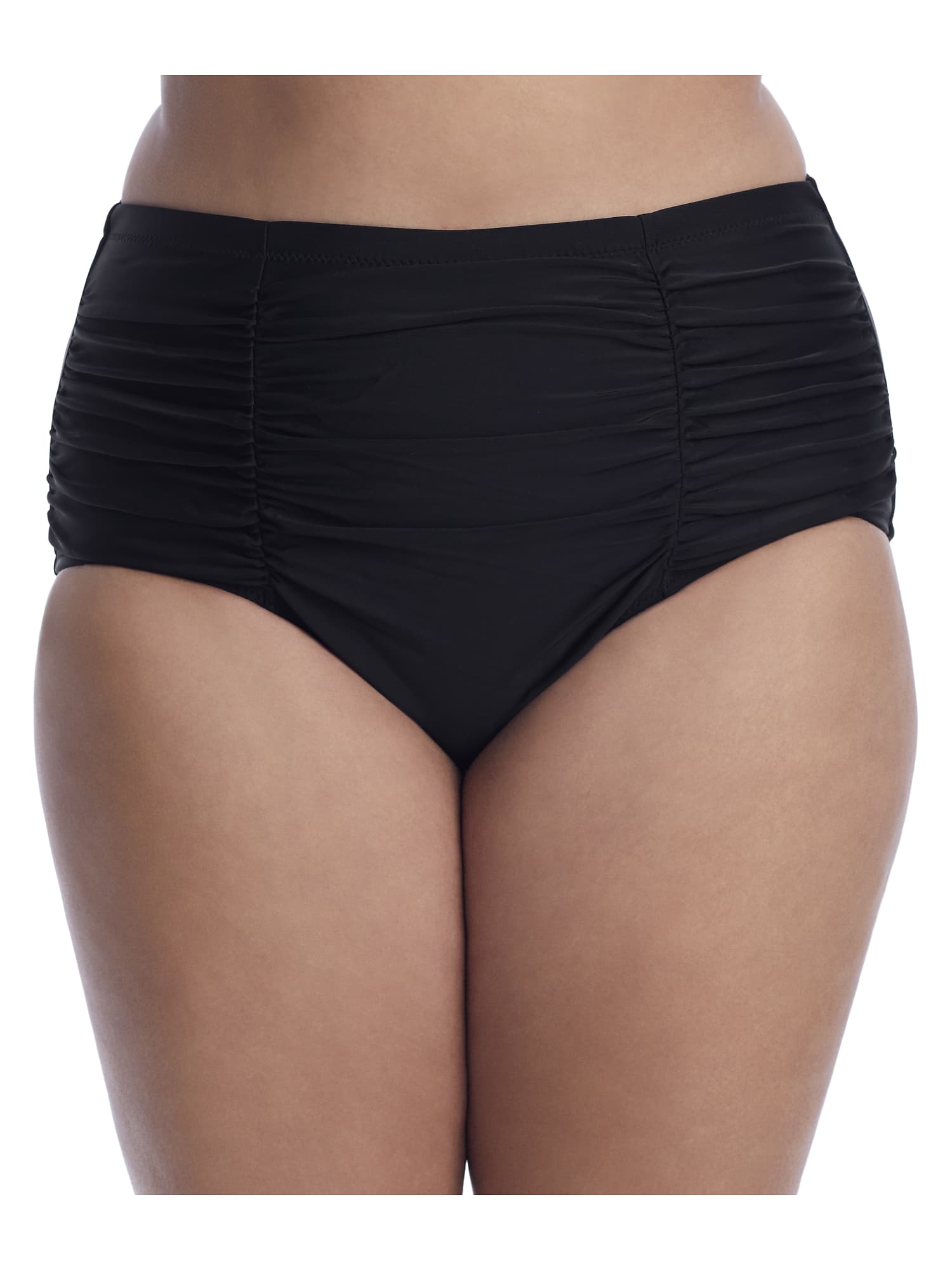 Raisins Curve Women's Black Costa Pant Swimsuit Bottoms High Waist Plus Size