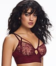 Ann Summers Karly Studded Longline Underwire Burgundy Red Bra size