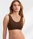 Spanx Breast Of Both Worlds Reversible Wire-free Bra In Cafe Au Lait,brown
