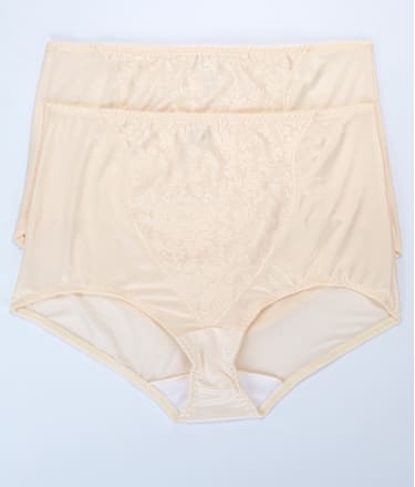 Bali Women's 2-Pack Ultra Tummy-Control Cotton Brief Underwear