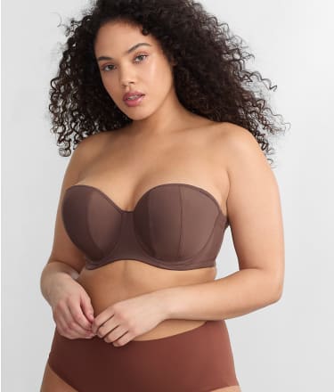 Curvy Kate Luxe Strapless Bra - Brown