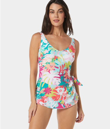Roxanne Pacific Palm V-Neck Sarong One-Piece & Reviews | Bare ...