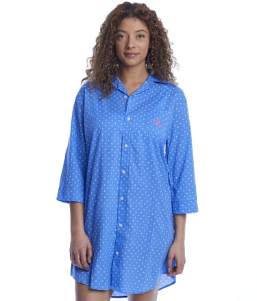 Lauren Ralph Lauren Woven Roll Tab Sleep Shirt & Reviews | Bare ...