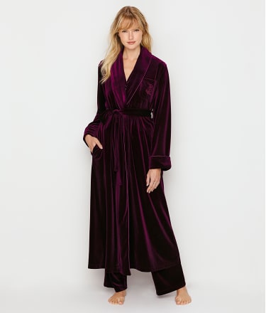 Lauren Ralph Lauren Shawl Collar Long Velvet Robe & Reviews | Bare ...