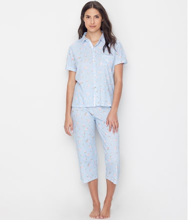 Lauren Ralph Lauren Floral Knit His Shirt Capri Pajama Set & Reviews ...