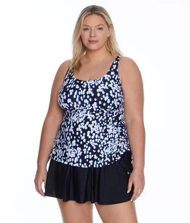 Maxine of Hollywood Plus Size Tropical Rain Adjustable Swim Dress ...